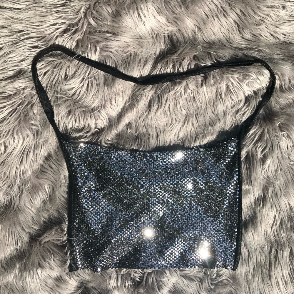 Handmade Metallic Silver Sparkle Tote Bag - Picture 2 of 4
